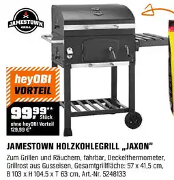 OBI JAMESTOWN HOLZKOHLEGRILL ,,JAXON" Angebot