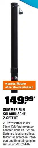 OBI SUMMER FUN SOLARDUSCHE 2-GETEILT Angebot