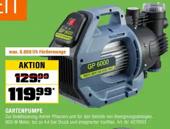 OBI GARTENPUMPE "GP 6000" Angebot