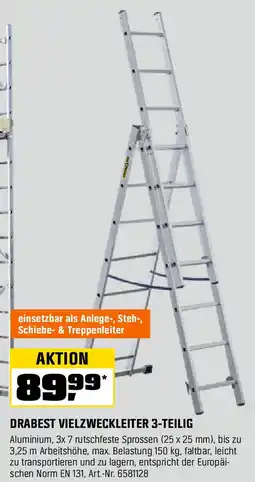 OBI DRABEST VIELZWECKLEITER 3-TEILIG Angebot