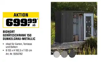 OBI BIOHORT GERÄTESCHRANK 150 DUNKELGRAU-METALLIC Angebot