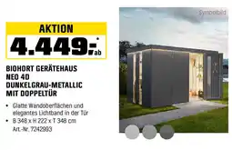 OBI BIOHORT GERÄTEHAUS NEO 4D DUNKELGRAU-METALLIC MIT DOPPELTÜR Angebot
