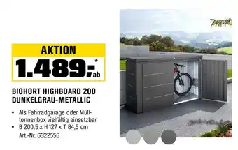 OBI BIOHORT HIGHBOARD 200 DUNKELGRAU-METALLIC Angebot