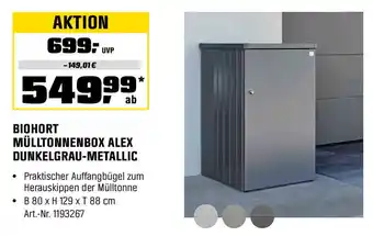 OBI BIOHORT MÜLLTONNENBOX ALEX DUNKELGRAU-METALLIC Angebot