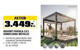OBI BIOHORT PERGOLA 3X3 DUNKELGRAU-METALLIC Angebot