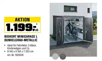 OBI BIOHORT MINIGARAGE L DUNKELGRAU-METALLIC Angebot