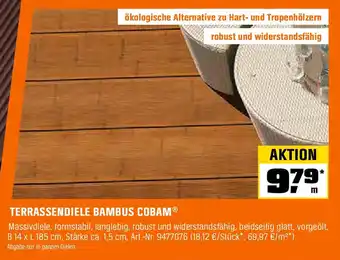 OBI TERRASSENDIELE BAMBUS COBAM Angebot
