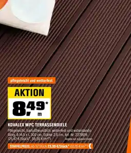 OBI KOVALEX WPC TERRASSENDIELE Angebot