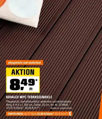 OBI KOVALEX WPC TERRASSENDIELE Angebot
