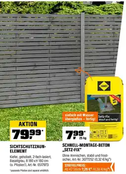 OBI SICHTSCHUTZZAUNELEMENT Angebot