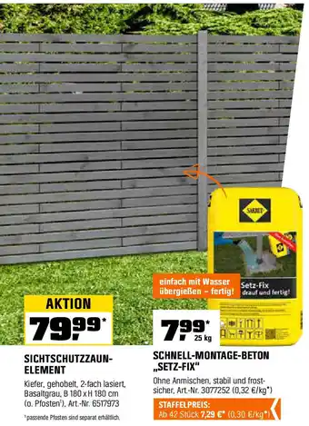 OBI SICHTSCHUTZZAUNELEMENT Angebot