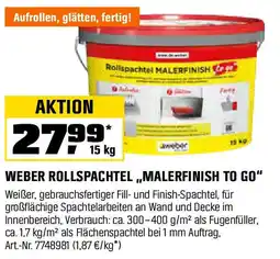 OBI WEBER ROLLSPACHTEL,,MALERFINISH TO GO" Angebot