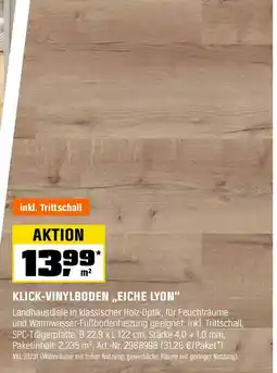 OBI KLICK-VINYLBODEN „EICHE LYON" Angebot