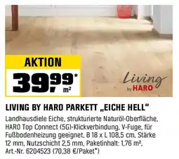 OBI LIVING BY HARO PARKETT „EICHE HELL" Angebot