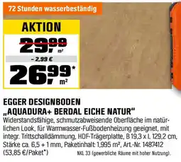 OBI EGGER DESIGNBODEN ,,AQUADURA+ BERDAL EICHE NATUR" Angebot