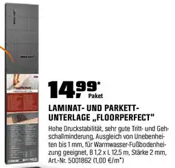 OBI LAMINAT- UND PARKETT- UNTERLAGE,,FLOORPERFECT" Angebot