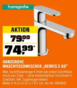 OBI HANSGROHE WASCHTISCHMISCHER,,REBRIS S 80" Angebot