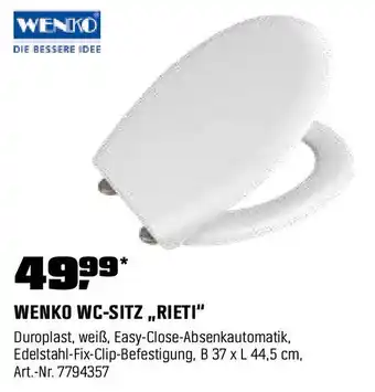 OBI WENKO WC-SITZ „,RIETI" Angebot