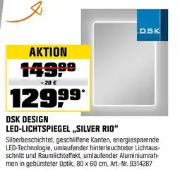 OBI DSK DESIGN LED-LICHTSPIEGEL „,SILVER RIO" Angebot