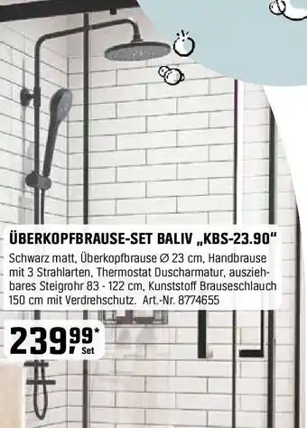 OBI ÜBERKOPFBRAUSE-SET BALIV ,,KBS-23.90" Angebot