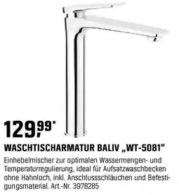 OBI WASCHTISCHARMATUR BALIV,,WT-5081" Angebot