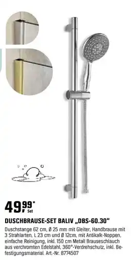 OBI DUSCHBRAUSE-SET BALIV,,DBS-60.30" Angebot