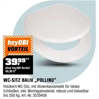 OBI WC-SITZ BALIV „POLLINO" Angebot