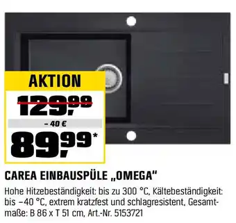 OBI CAREA EINBAUSPÜLE „OMEGA" Angebot
