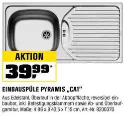 OBI EINBAUSPÜLE PYRAMIS „,CA1" Angebot