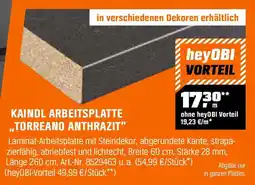 OBI KAINDL ARBEITSPLATTE ,,TORREANO ANTHRAZIT" Angebot