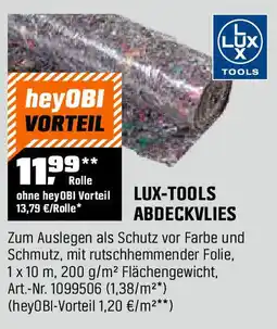 OBI LUX-TOOLS ABDECKVLIES Angebot