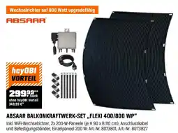 OBI ABSAAR BALKONKRAFTWERK-SET „FLEXI 400/800 WP" Angebot