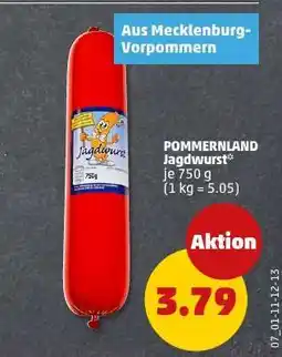 PENNY Pommernland Jagdwurst Angebot