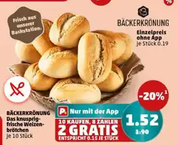 PENNY BÄCKERKRÖNUNG Das knusprig-frische Weizenbrötchen Angebot
