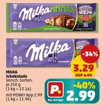 PENNY MILKA Schokolade Angebot