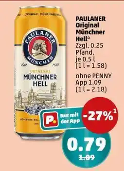 PENNY Paulaner Original Münchner Hell Angebot
