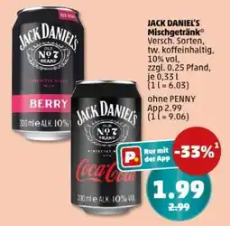 PENNY JACK DANIEL'S Mischgetränk Angebot