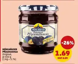 PENNY Mühlhäuser Pflaumenmus Angebot