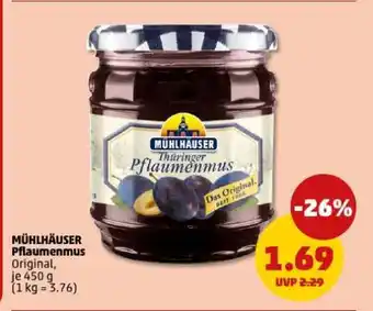 PENNY Mühlhäuser Pflaumenmus Angebot