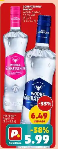 PENNY GORBATSCHOW WODKA Angebot