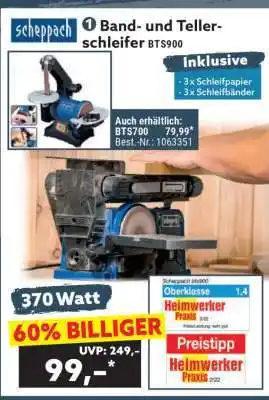 Norma Band- und Tellerschleifer BTS900 Angebot
