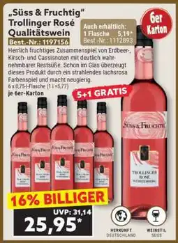 Norma „Süss & Fruchtig“ Trollinger Rosé Qualitätswein Angebot
