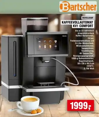 Handelshof Bartscher kaffeevollautomat kv1 comfort Angebot