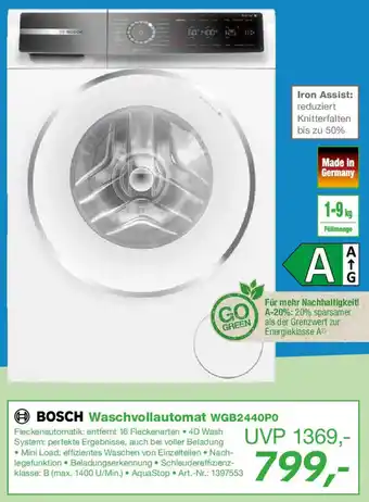 EP BOSCH Waschvollautomat WGB2440P0 Angebot