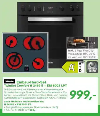 EP Miele Einbau-Herd-Set TwinSet Comfort H 2459 E + KM 6003 LPT Angebot