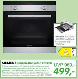 EP SIEMENS Einbau-Backofen EP211B1 Angebot
