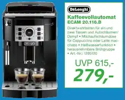 EP DeLonghi Kaffeevollautomat ECAM 20.116.B Angebot