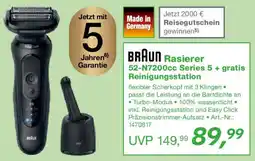 EP BRAUN Rasierer 52-N7200cc Series 5 + gratis Reinigungsstation Angebot