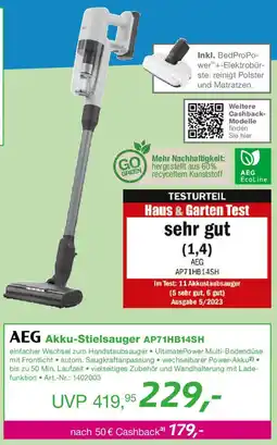 EP AEG Akku-Stielsauger AP71HB14SH Angebot
