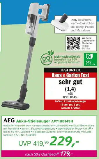 EP AEG Akku-Stielsauger AP71HB14SH Angebot